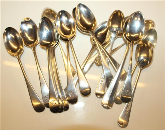 Assorted silver teaspoons